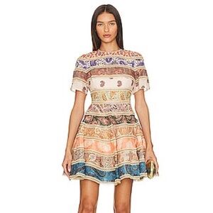 Zimmermann Size 0 (US 4) Divi Mini Dress in Spliced